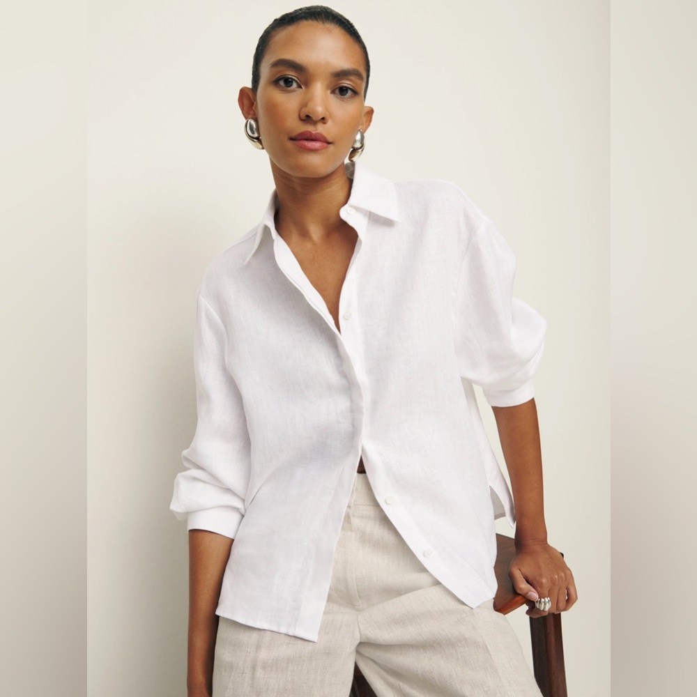 Reformation Andy Oversized Linen Shirt